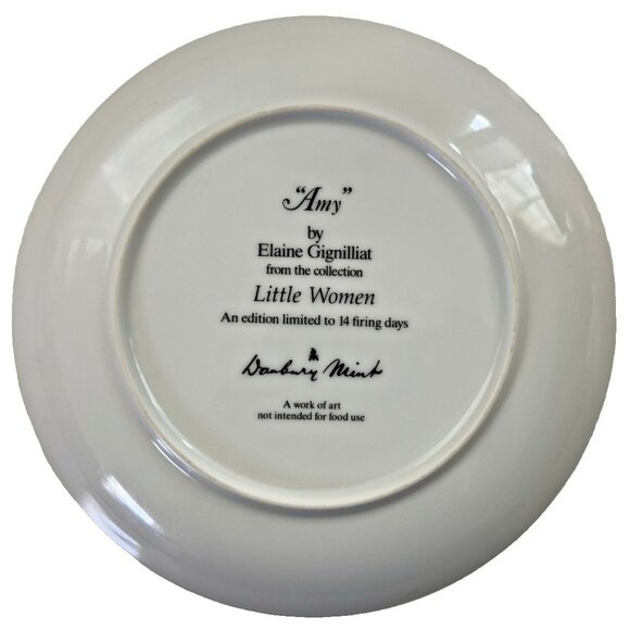 Danbury Mint Elaine Gignilliat AMY Little Women Collection Limited Edition Plate - Picture 2 of 3
